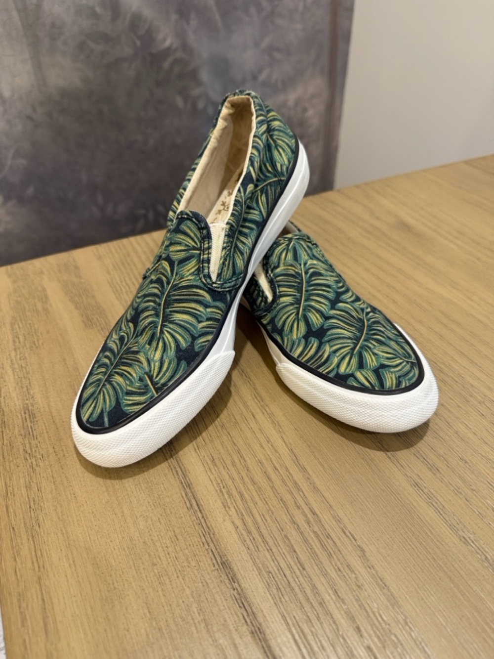 Keds Slip-On Sneakers in Green Leaf Print
